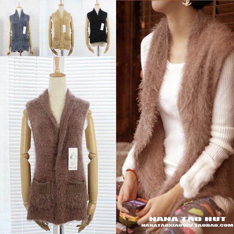 Autumn new arrival british style fashion vintage wool crochet cutout female sleeveless cardigan outerwear