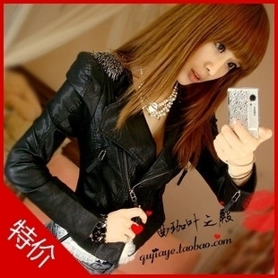 Autumn new arrival new arrival 2011 jacket Women short design PU clothing outerwear
