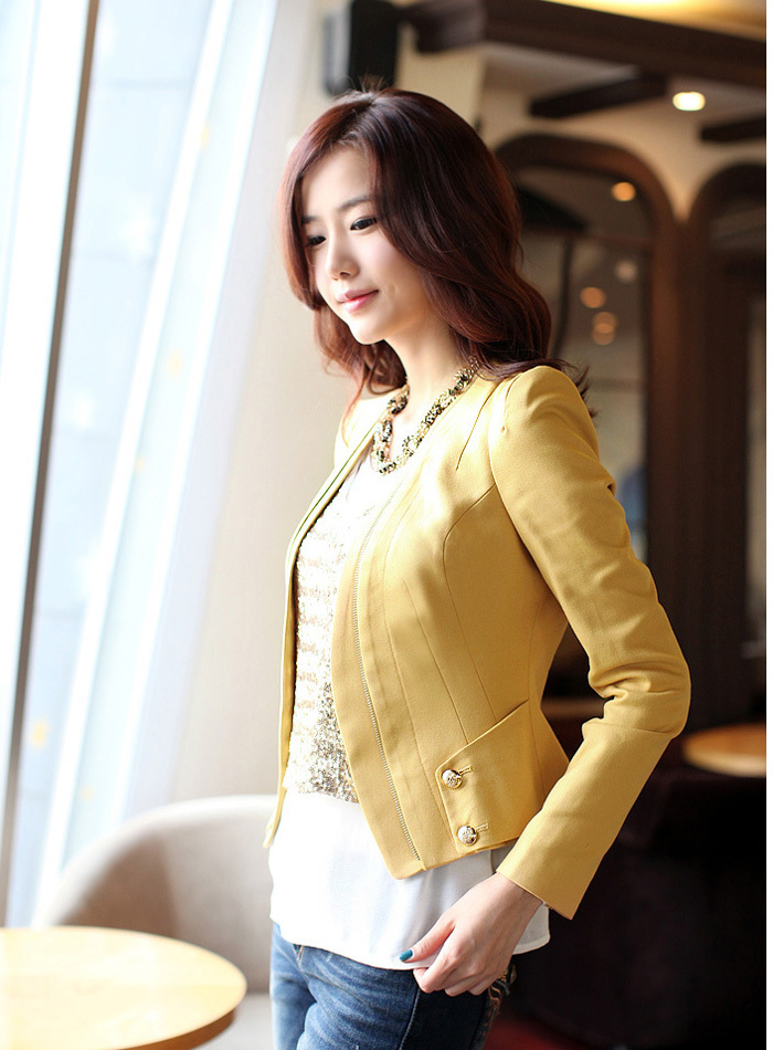 Autumn new arrival short jacket suit fashion handsome rib knit match paragraph in the motorcycle shoulder pads jacket outerwear