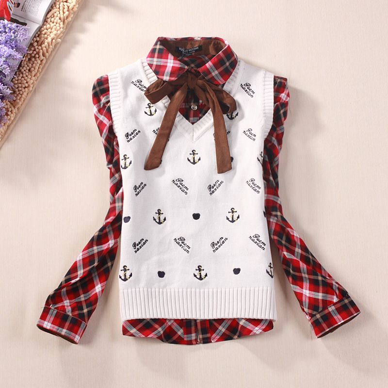 Autumn new arrival sweater vest female slim V-neck knitted vest women's outerwear sweater