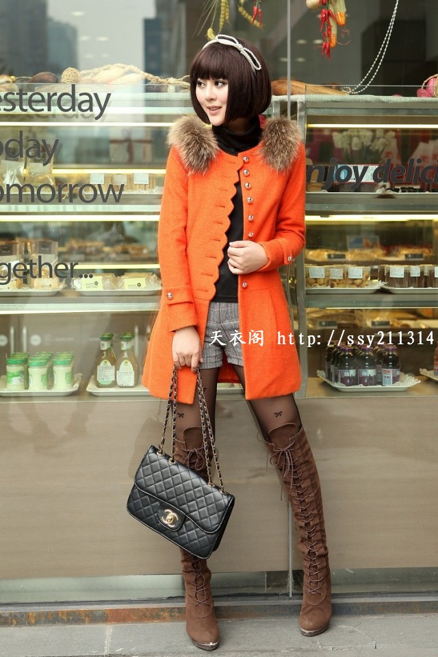 Autumn new arrival women's long design slim autumn and winter woolen outerwear woolen overcoat Women