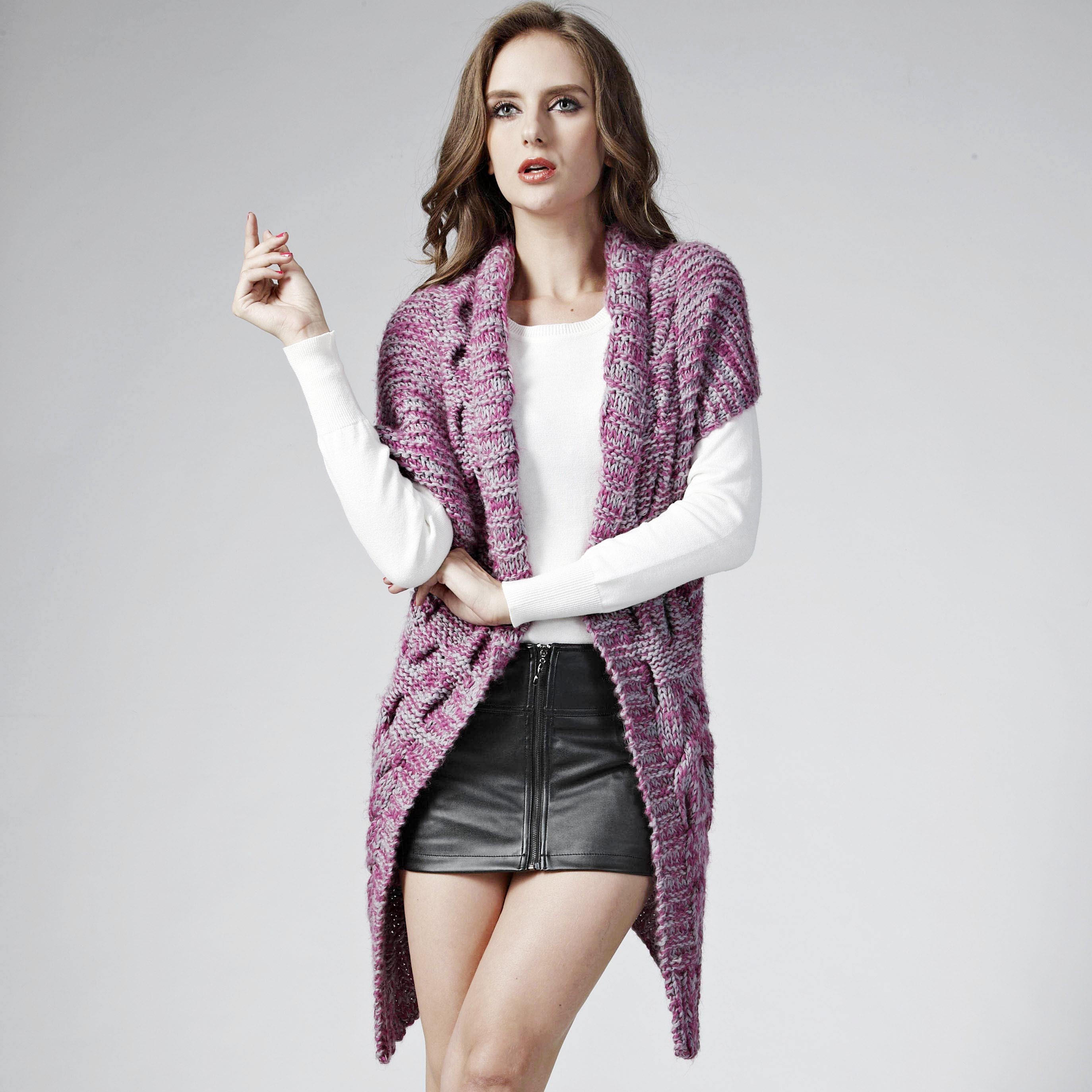 Autumn new arrival women's thickening knitted sweater outerwear female basic sweater thickening long design cardigan outerwear