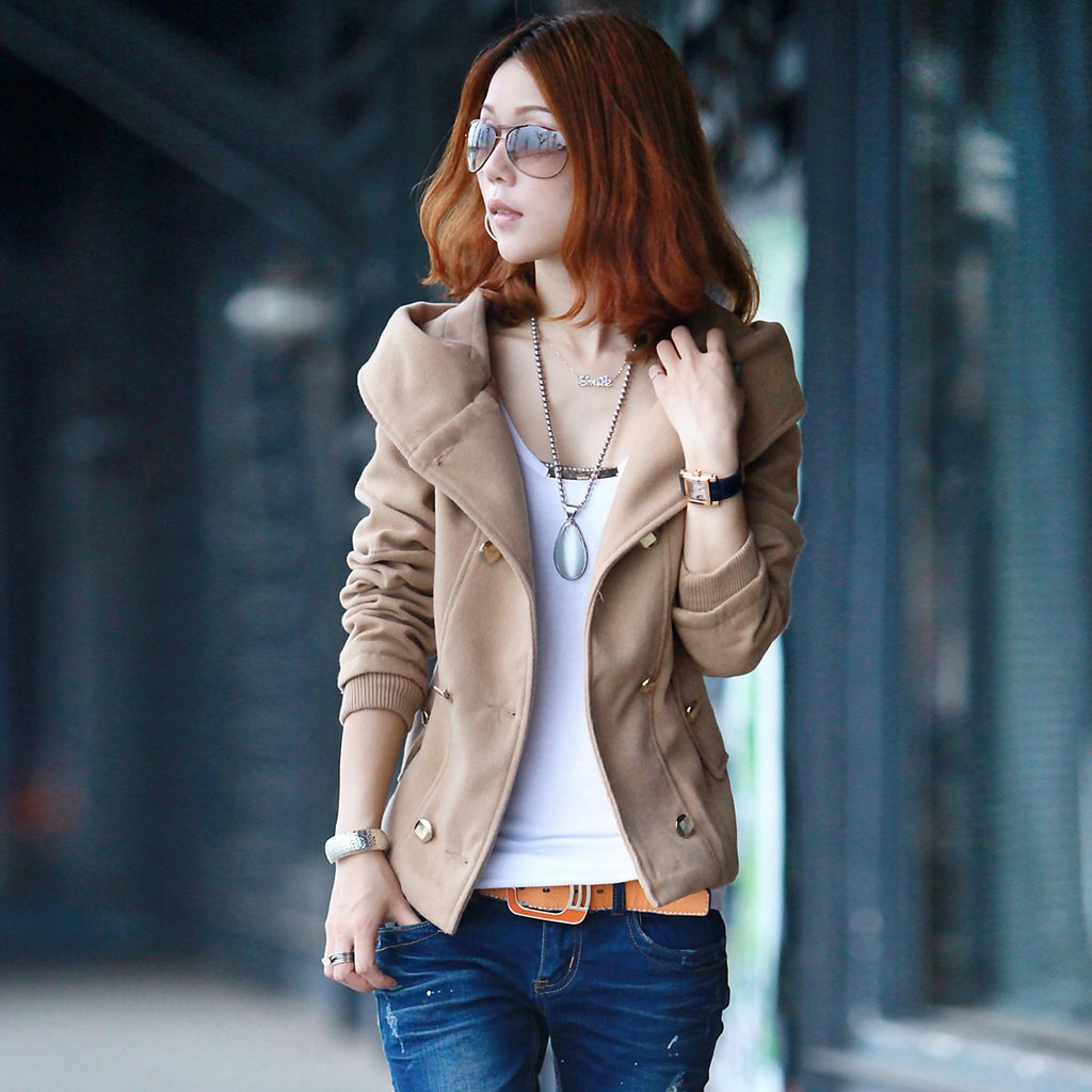 Autumn outerwear Women 2012 women's double breasted plus size short jacket female spring and autumn outerwear new arrival