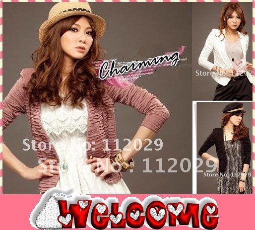 Autumn Outfit Short Paragraph Small Coat New Fashion Double-Breasted Coat Wrinkle Small Waves