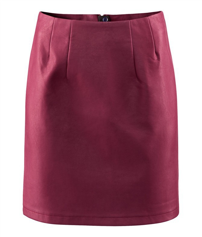 Autumn placketing short skirt PU bust skirt slim hip leather skirt short skirt free shipping