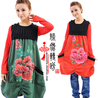 Autumn sleeveless original design sweater national trend all-match