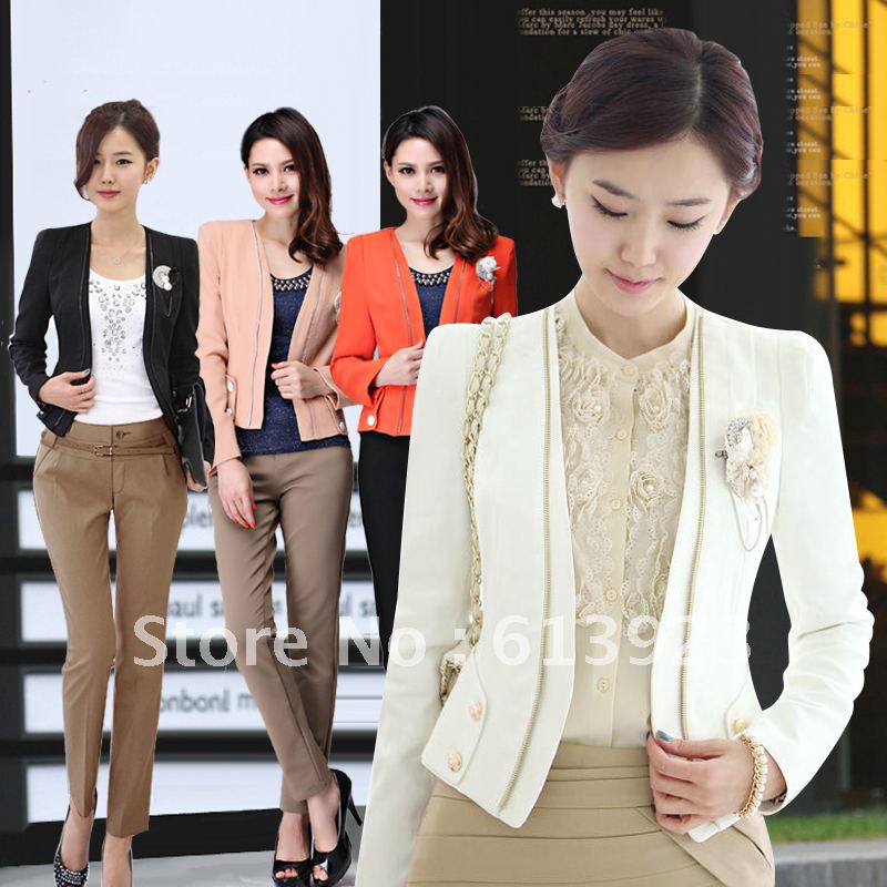 Autumn small suit jacket female slim coat female short jacket short design blazer