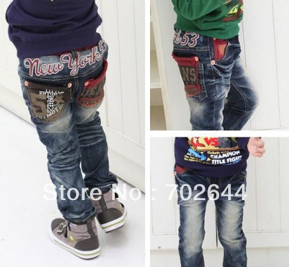 Autumn /Spring  New style childre girl's/boy's  jeans pants, (5pcs/lot
