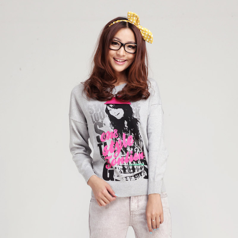 Autumn TONLION o-neck sweater women's batwing sleeve fashion sweater c595