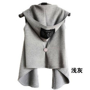 Autumn vest women's loose cardigan plus size cape sweater outerwear vest