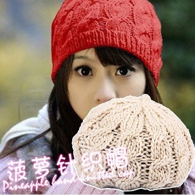Autumn Winter Knitting Wool Hat for Women Caps Lady Beanie Knitted Hats Caps,