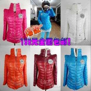 autumn,winter,new arrival,fur collar  jacket,colorful high collar down coat, warm down jacket,retail!!