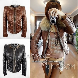 autumn,winter,new arrival,many zips jacket,colorful high collar down coat,short warm down jacket,retail!!