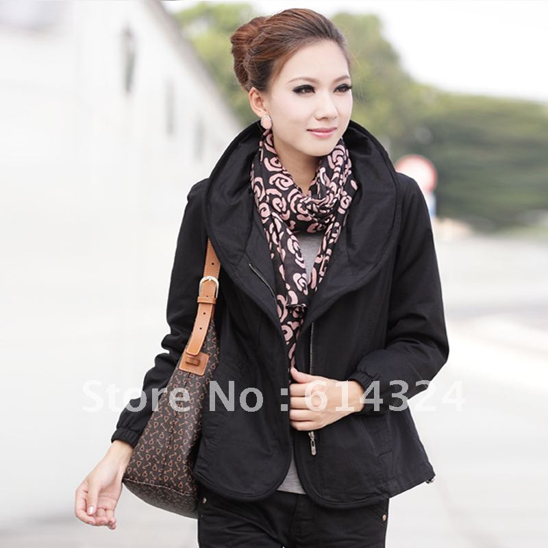 Autumn Women long-sleeve small short jacket 2012 spring and autumn women's casual plus size loose