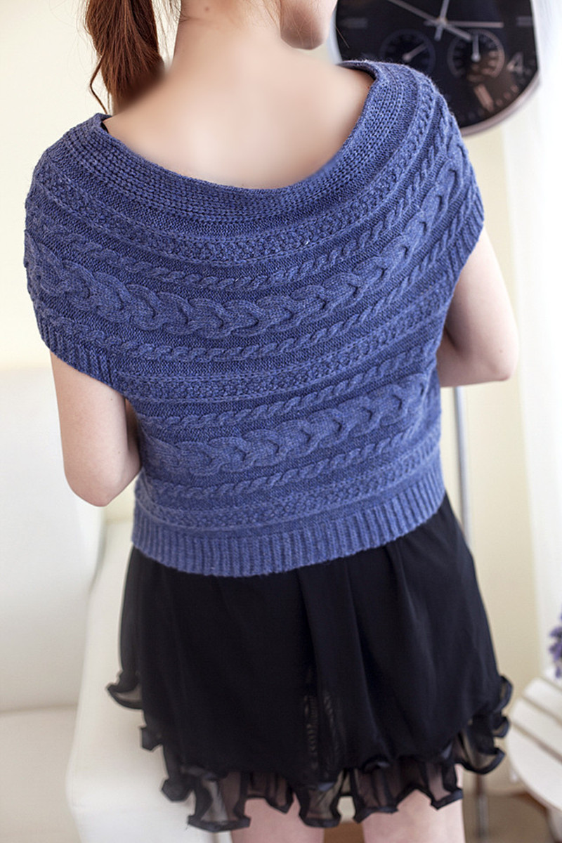 Autumn women's cashmere short design knitted shrug cardigan outerwear women's small vest cape
