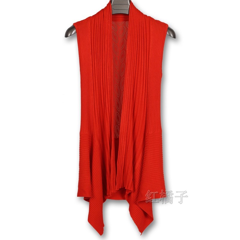 Autumn women's elegant long design sleeveless cardigan outerwear sweater