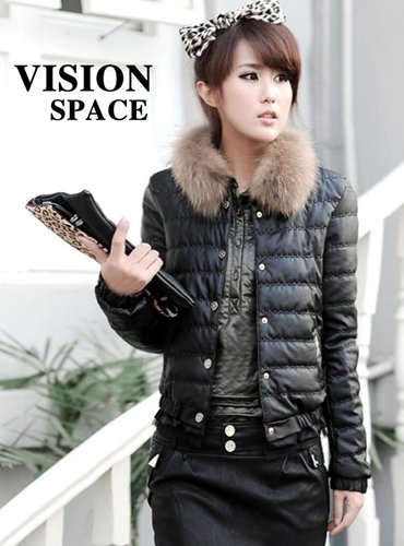 Autumn women's motorcycle fur collar small leather clothing lady short design slim plus cotton water wash leather jacket WC1403