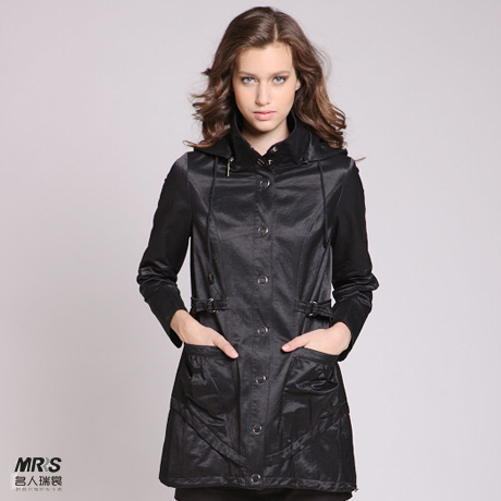 Autumn women's single breasted hem-stitch personalized ol trench 9035