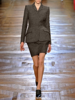Autumn woolen long-sleeve outerwear professional set outerwear half-skirt ak2066