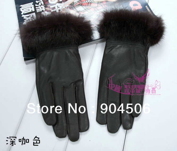 Awesome! free shipping! Warm New Arrival Fashion100% genuine leather gloves