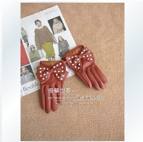 Awesome!Lady gaga use! Free shipping+ New Arrival Fashion100% genuine leather gloves