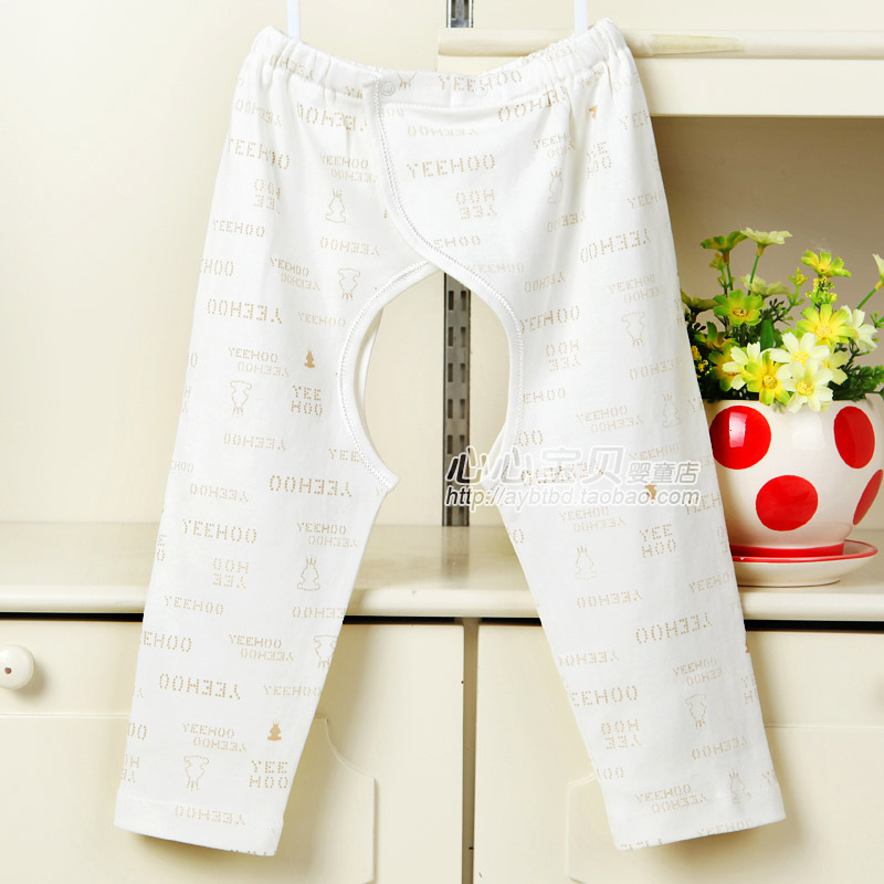 AY 2012 spring and autumn 100% cotton baby panties ny555-12-1 newborn open-crotch trousers