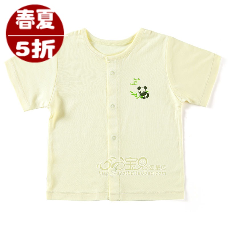 AY Rattan carpenter's summer bamboo fibre baby clothes pa883-99k baby underwear short-sleeve top