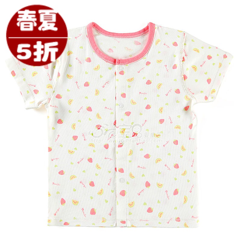 AY Spring and summer 100% cotton baby underwear ba883-107m baby short-sleeve fruit print top