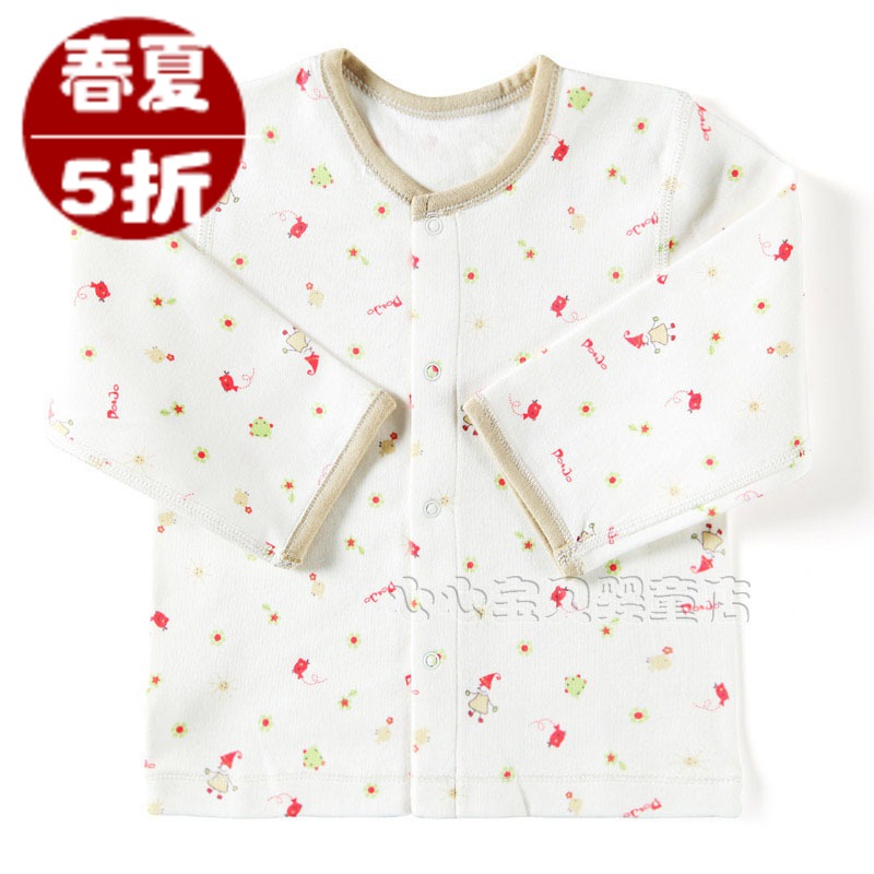 AY Spring and summer baby underwear ba882-106m 100% cotton male double-breasted lounge top