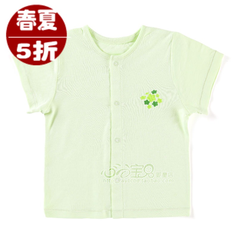 AY Spring and summer bamboo fibre baby underwear sleepwear ba883-122g baby short-sleeve child top