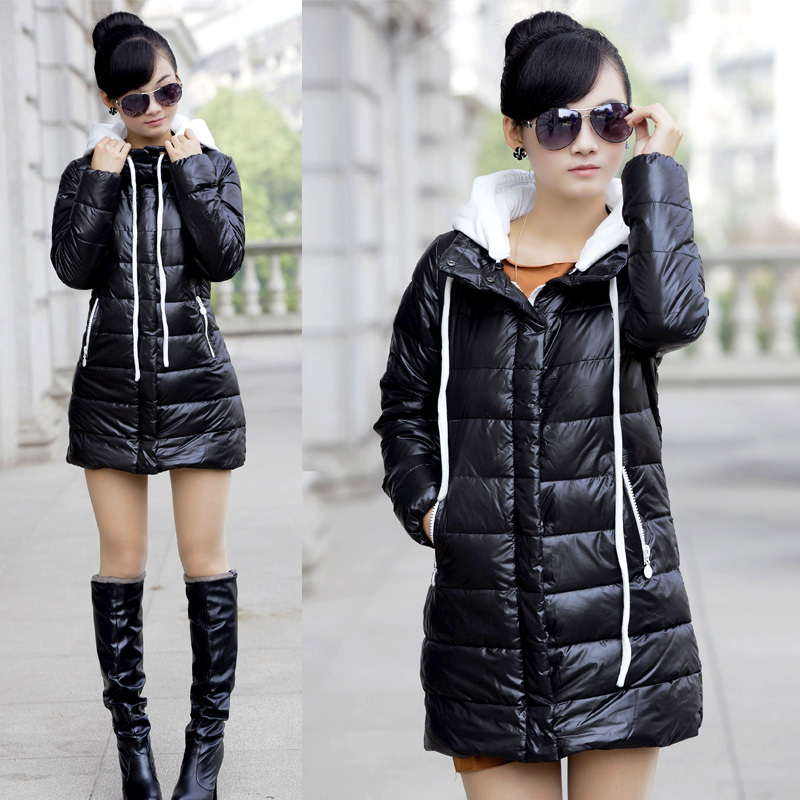 AYILIAN 2012 autumn and winter down coat female medium-long slim casual with a hood