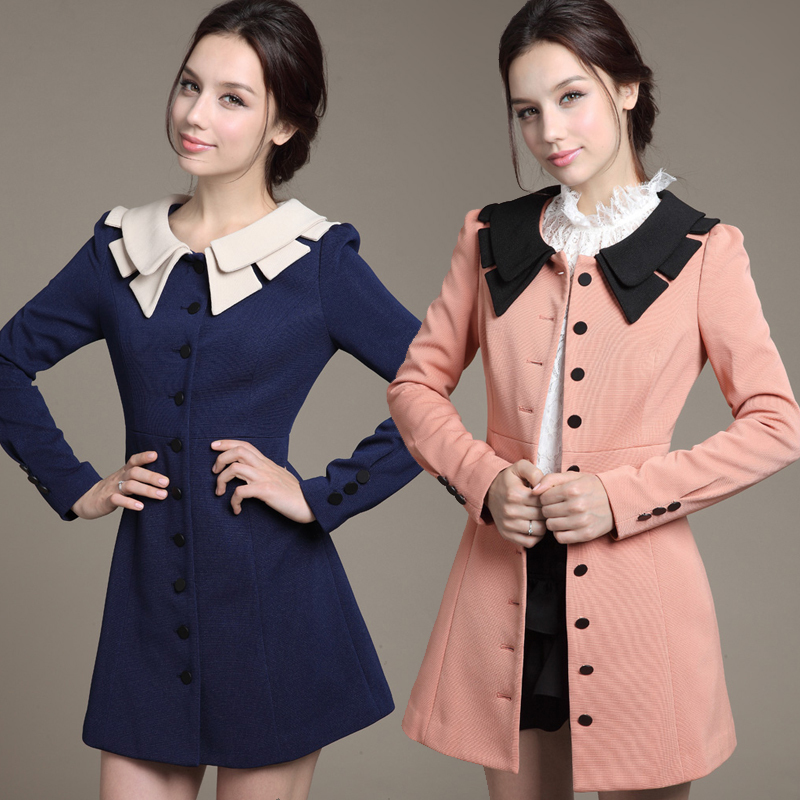 AYILIAN 2012 autumn sweet slim plus size clothing trench outerwear