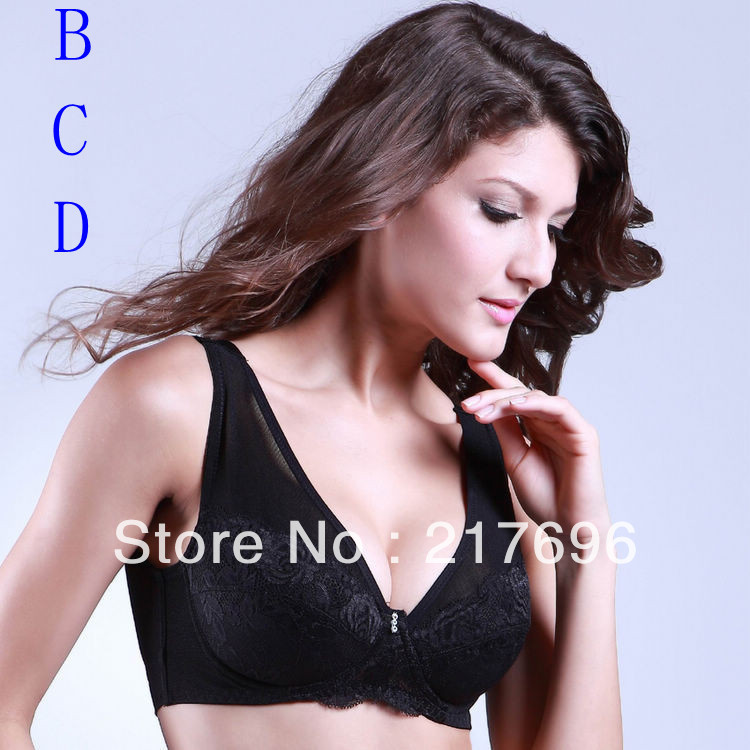 B C D Cup Large size bra full cup bra queen lingerie comfortable ultrathin black pink nude lace underwire push up bra