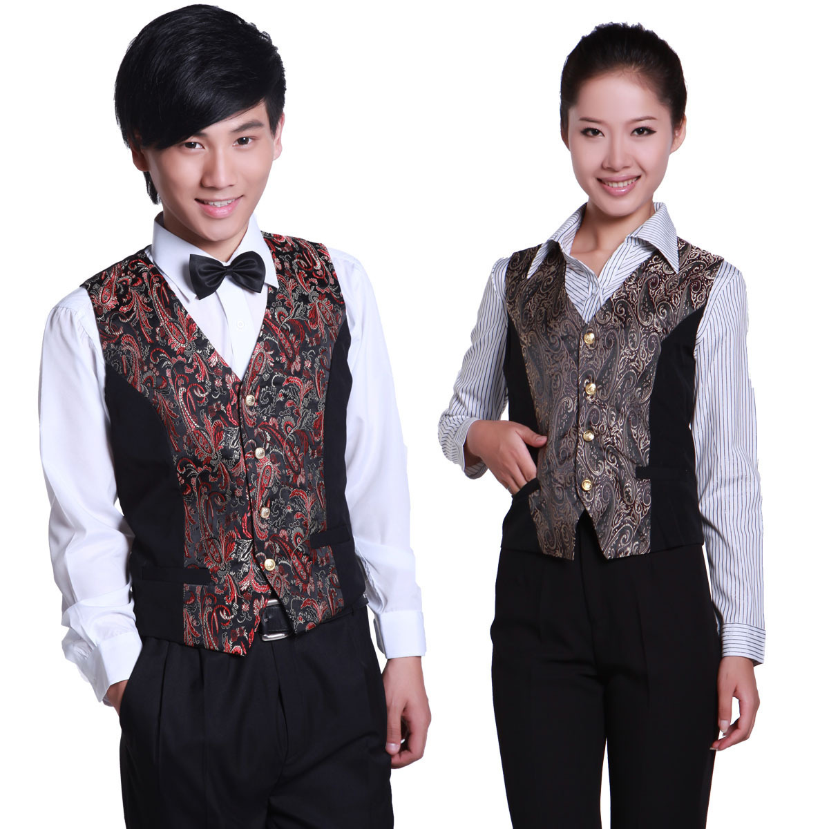 B201 work wear autumn and winter female vest ktv waiter uniform winter vest