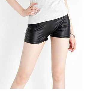B203 all-match slim matte faux leather safety pants shorts legging 61g