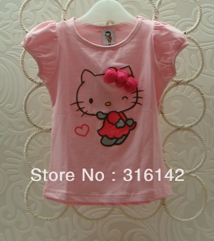B2W2 girls cute t-shirts childrens cartoon Tee Babys fashion Tshirt  5pcs/lot