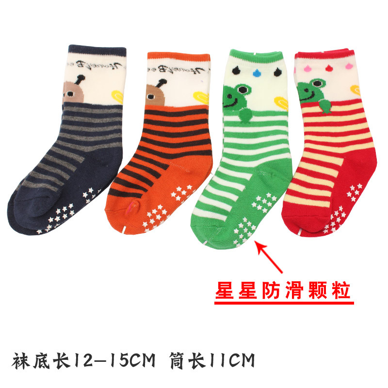 Baby 100% cotton knee-high socks kid's socks slip-resistant child knee-high socks baby socks 4 w04