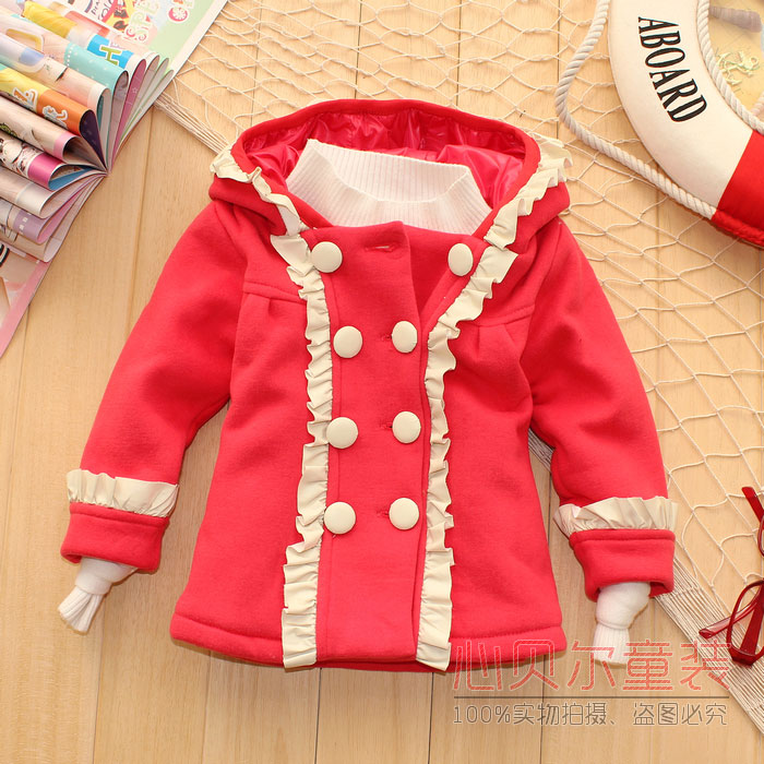 Baby autumn and winter children's clothing small suit jacket child short trench outerwear female child outerwear top