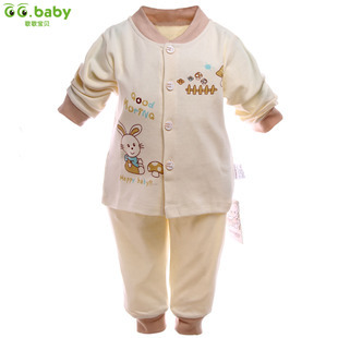 Baby baby 100% cotton long-sleeve underwear set print set baby underwear set