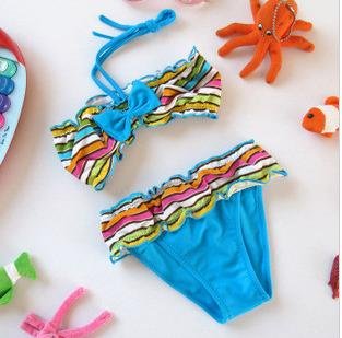 Baby bikini bathing suit collar hot spring swimsuit