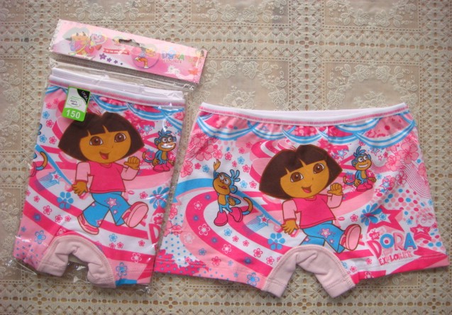 Baby cartoon design underpants children girls underwear Dora knickers short kids cotton short pant 12 pair/lot free shipping