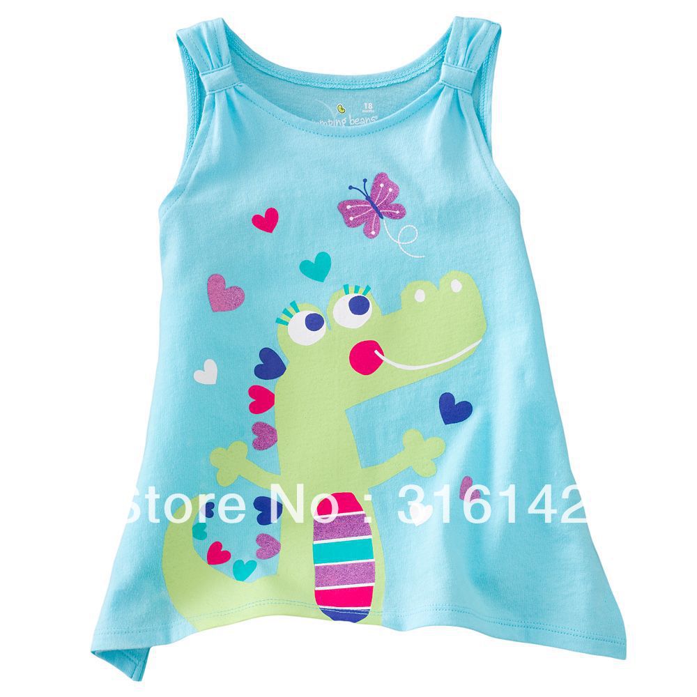 baby cartoon Tee Children top clothes girl Vest Shirt,Infants & Toddlers Vest T shirt   6piece/lot
