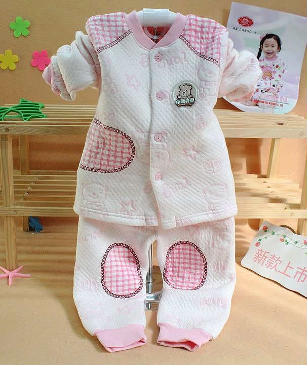 Baby child thermal underwear set 100% cotton infant sleepwear spring and autumn child at home service male female child bl-5