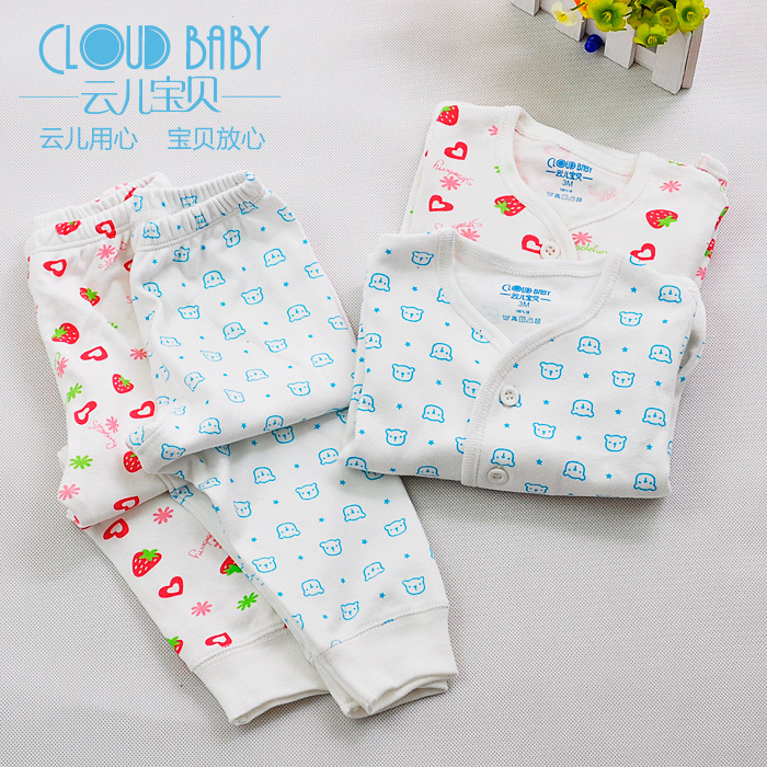 Baby children's clothing 100% cotton baby newborn underwear set baby long johns long johns tt21001