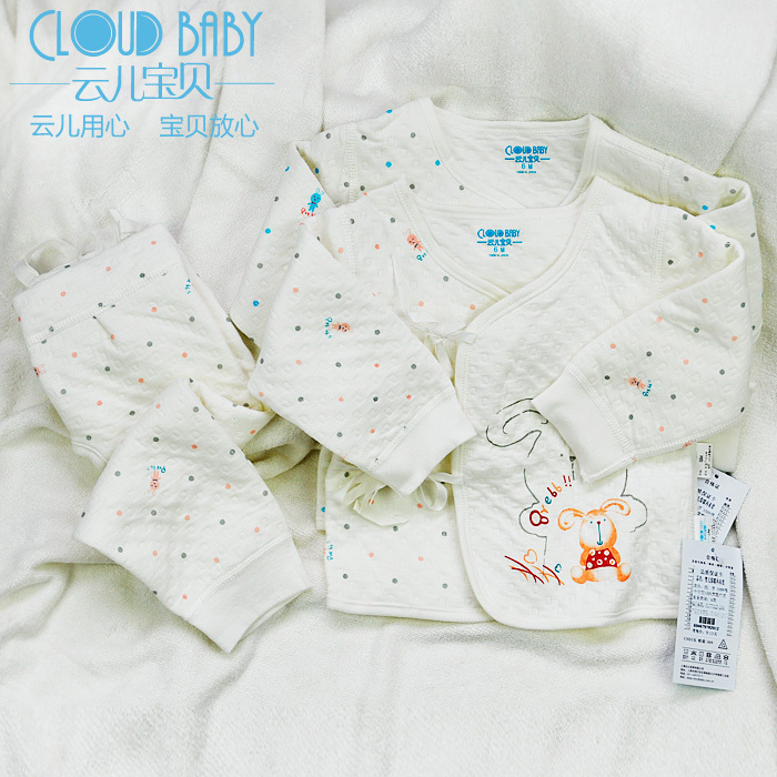 Baby children's clothing baby lacing paragraph underwear thermal air cotton newborn underwear set tt-697