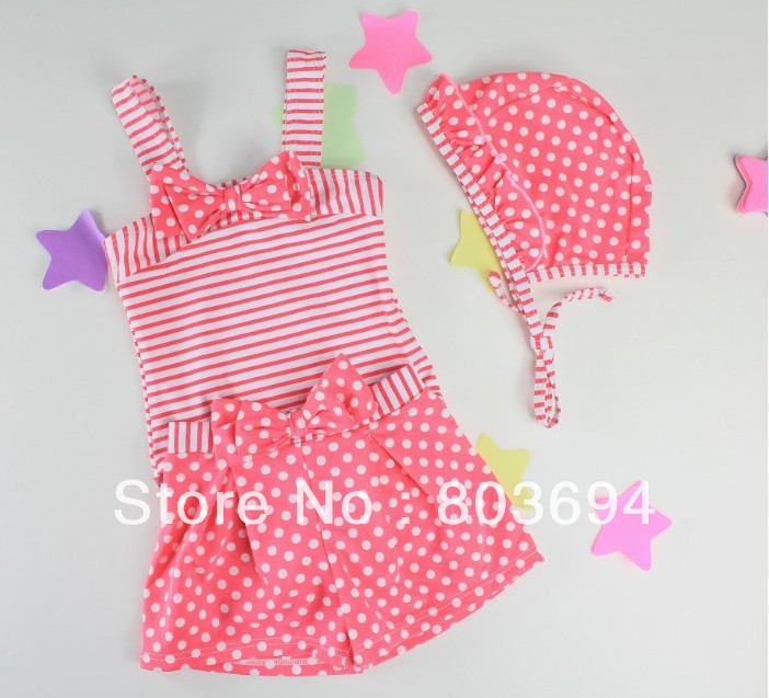 baby girl bikini,floral print , bow-knot, dot,beautiful children swimwear swimsuit baby girls bikini 5set/lot 201330
