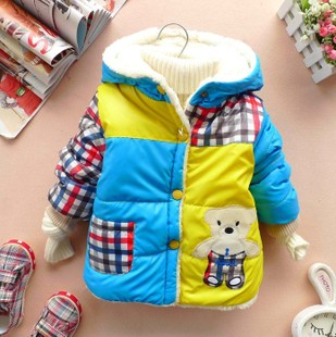Baby girl child wadded jacket outerwear little girls clothing baby clothes 0-1 - 2 - 3 winter wadded jacket