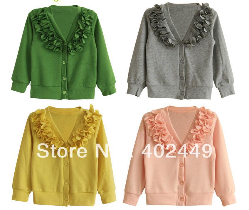 baby girl's sping flower blouse children fashion jacket 5pcs/lot free shipping