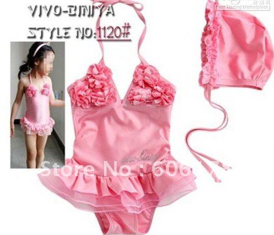 Baby girlCondole belt swimsuit set Bikini baby Swimwear Baby girls Bikini Swimwear pink