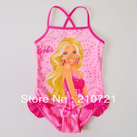 Baby girls/kids cartoon swimsuits/swimwear Girl's princess one-piece beach wear/bikini/swimming suits